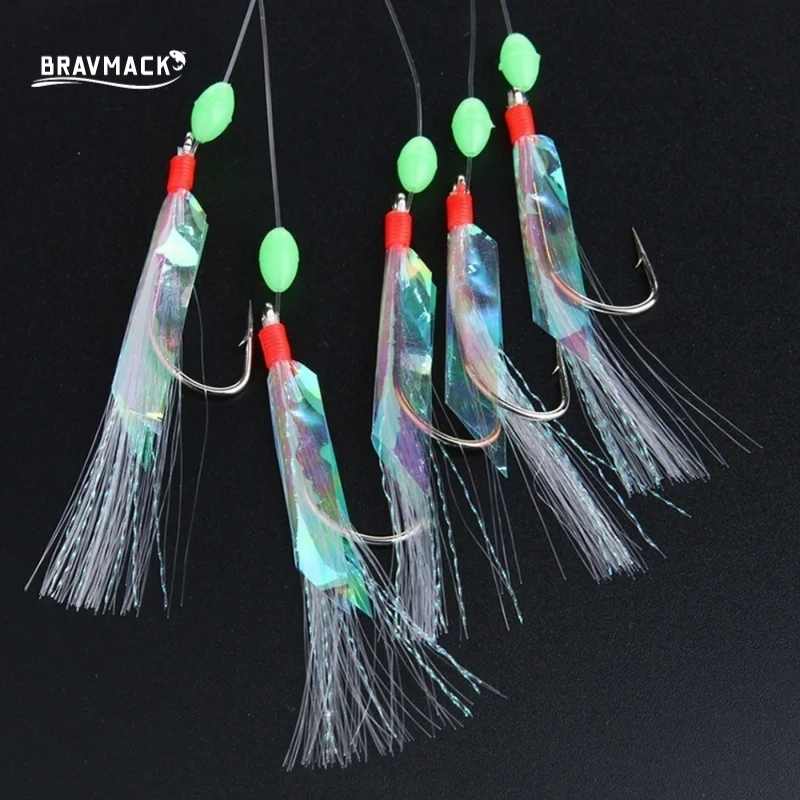 Fishing Hook Assortment - 5 sztuk/zestaw Wielokolorowe Miękkie Przynęty Wędkarskie