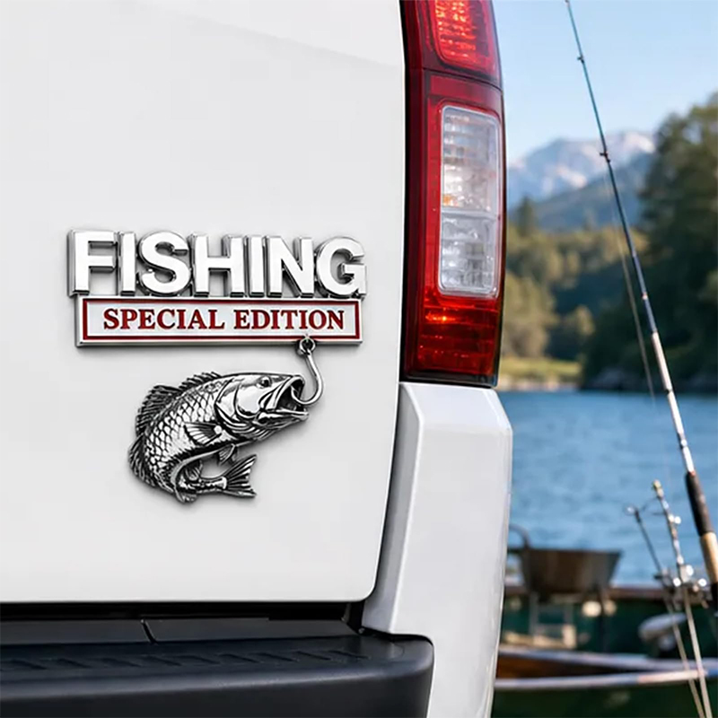 Metalowy emblemat w kształcie  – Fishing Hook recenzja i cena